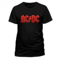 AC/DC Red Logo T-Shirt, Unisex, Extra Large, Black