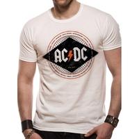 Ac/Dc - Diamond Unisex T-shirt White Large