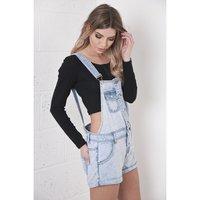 Acid Wash Denim Short Dungarees