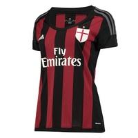 AC Milan Home Shirt 2015/16 - Womens Black, Red/Black