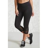 active mesh insert capri leggings