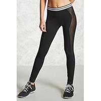 active mesh paneled leggings