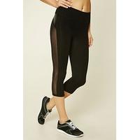 active mesh side capri leggings