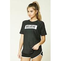 active believe graphic top