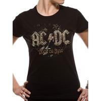 AC/DC Rock Or Bust Womens T-Shirt Large - Black