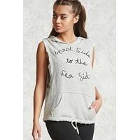 Active Frayed Sleeveless Hoodie