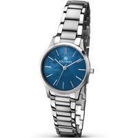 accurist ladies stainless steel blue mother of pearl bracelet watch 81 ...