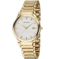 Accurist Mens Gold Plated Bracelet Watch MB864W