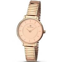 Accurist Ladies Rose Gold Plated Expandable Bracelet Watch 8141