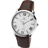 Accurist Mens Brown Leather Strap Watch 7096