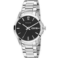 accurist mens black dial watch mb987b