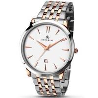 accurist mens rose gold plated bracelet watch 7075