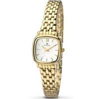 Accurist Ladies Gold Plated Mother Of Pearl Bracelet Watch 8068