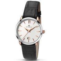 accurist ladies leather strap watch 8073