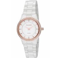 accurist ladies white ceramic watch lb1751w