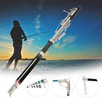 Adjustable Telescopic 2.1/2.4/2.7m Fishing Rod Automatic Rod Sea Shore River Lake Fishing Rod with Stainless Steel Ends Field Cutting