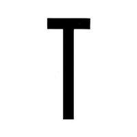 Ades T Letter T-6 8x3 5cm Black