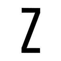 Ades Letter Z T-6 8x3 5cm Black