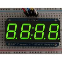 adafruit 880 056 4 digit 7 segment display with i2c backpack green