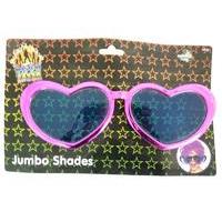 Adult\'s Jumbo Heart Shaped Sunglasses