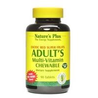 Adult\'s Multi-Vitamin Chewable, Exotic Red Super Fruits, Exotic Red Berry Flavour, 90 Tablets