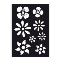 Adhesive Stencil Flowers