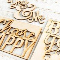 ADORNit Typography Wood Variety Pack 371669