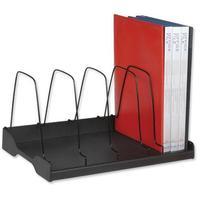 Adjustable Book 6 Wire Dividers Rack (Black)