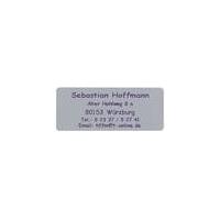 Address labels, silver background, purple writing, self-adhesive, 300 pieces