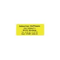 Address labels, yellow background, black writing, self-adhesive, 1000 pieces