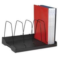 Adjustable Book 6 Wire Dividers Rack Black E120