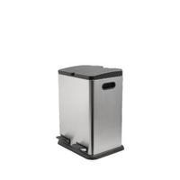 Addis Twin Compartment 40 Litre Recycling Pedal Bin Stainless Steel