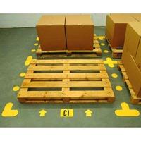 Adhesive Floor Signal Markers - + - symbol 300 x 300mm - Pk 10