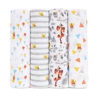 aden by aden and anais Muslin Swaddle Blanket Winnie The Pooh Pack Of 4