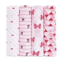 aden by aden and anais Muslin Swaddle Blanket Minnie Mouse Pack Of 4