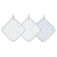 aden by aden and anais Washcloth Set Dove Pack Of 3