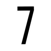 Ades Number 7 T-6 8x3 5cm Black