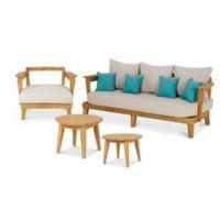 Adonia Wooden 4 Seater Coffee Set