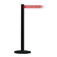 ADVANCE POST IN BLACK WITH AUTHORISED ACCESS ONLY WEBBING