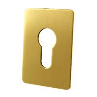 Adhesive Backed EURO Keyhole Cover Brass