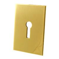 Adhesive Backed Jumbo Keyhole Cover Brass