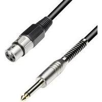 Adapter cable [1x XLR socket - 1x Jack plug 6.35 mm] 10 m Black Paccs