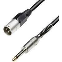 Adapter cable [1x XLR plug - 1x Jack plug 6.35 mm] 15 m Black Paccs