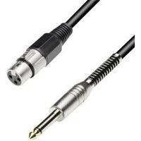 Adapter cable [1x XLR socket - 1x Jack plug 6.35 mm] 15 m Black Paccs