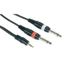 Adapter cable Jack 3.5 mm stereo/2 x jack 6.3 mm mono