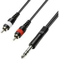 Adapter cable Stereo jack/2 x phono-male