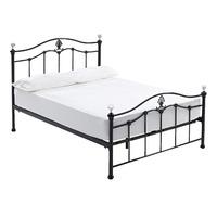 Adrian Metal Bed Frame King - White Gloss