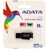 adata dashdrive uv100 slim bevelled 8gb usb 20 flash drive black