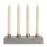 Advent Aluminium and Copper Small Candle Holder (Set of 2)