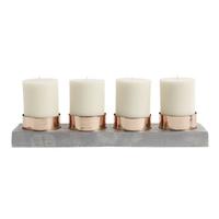 Advent Aluminium and Copper Large Candle Holder